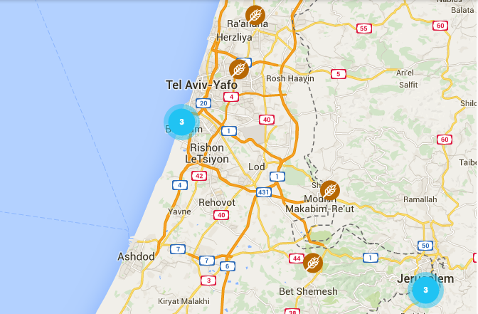 Map + Find Israel Craft Beer